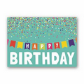 Banner Birthday Birthday Card - Silver Lined White Envelope